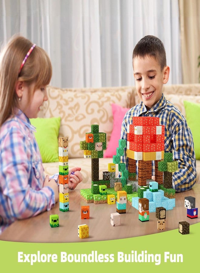 GobiDex 48PCS Magnetic Blocks Farm Animal Toys for Kids, STEM Educational Building Construction Playset, Sensory Pretend Play Gifts for Boys and Girls - Image 4